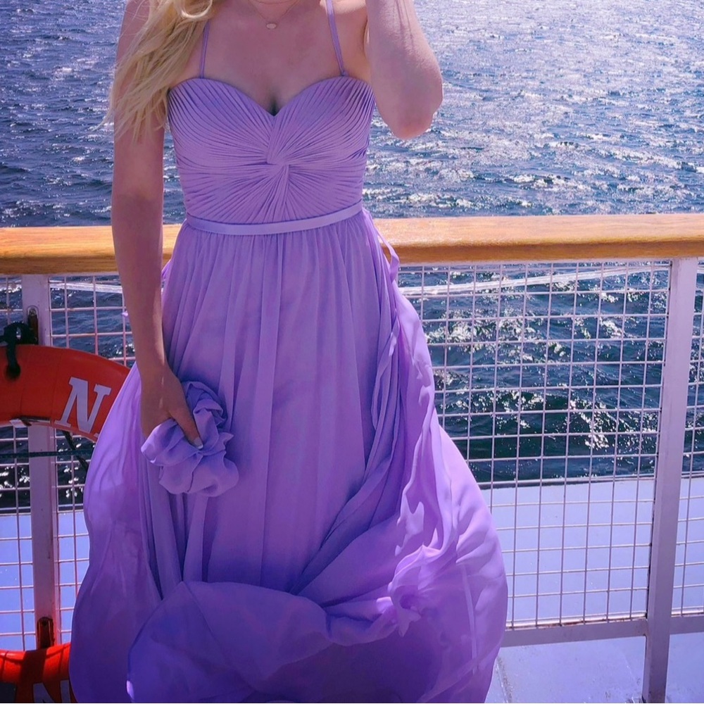 Lavender Corset-Back Prom Dress